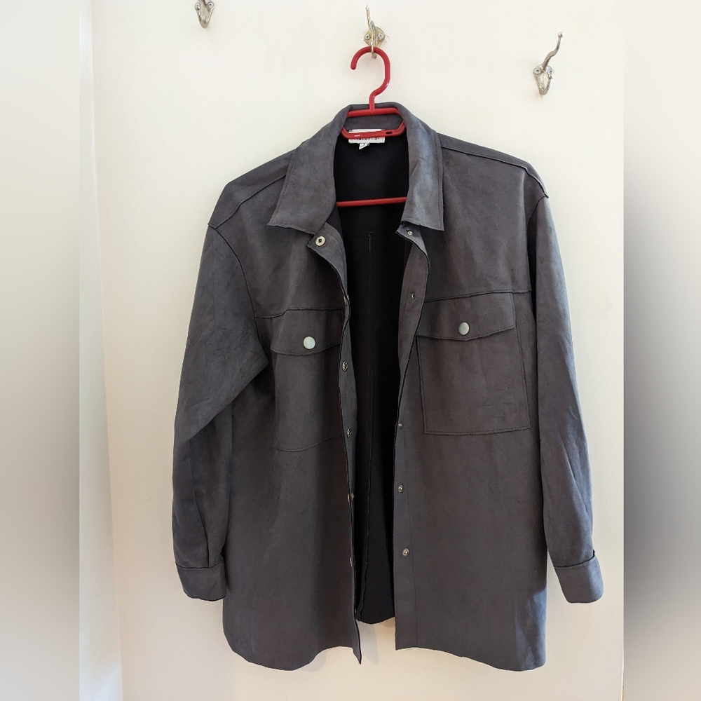 Grey suede jacket